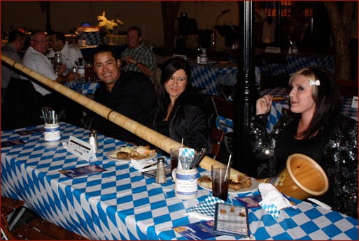 p.15_Caption (for both images): South of 40 fundraiser attendees enjoy the Bavarian flavor of the Hofbrauhaus.