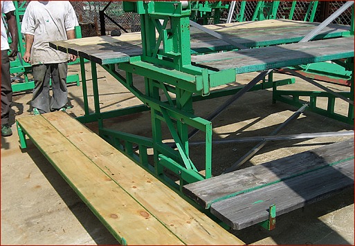 Photo 2: The Corner Brackets support one to three planks (the new boards) on either, or both sides of a tower, simplifying the layout of inside corners.