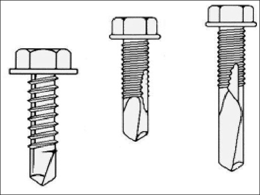 Drill point length varies, depending upon the screw size and point type