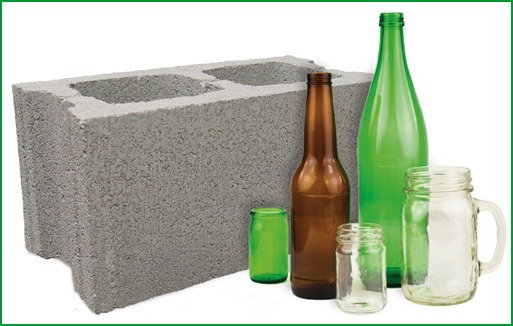 Atlas Block incorporates up to 36% post-consumer recycled material in its concrete manufacturing process, mostly from colored glass collected through municipal blue bin programs.