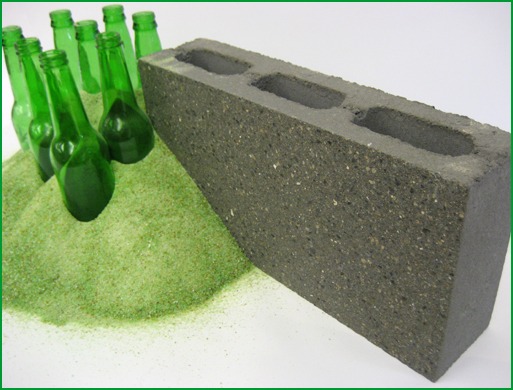 Oldcastle Green Block is produced with 20% post consumer recycled glass aggregate, which is equivalent to eight glass bottles.