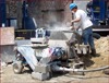 Batching onsite with a masonry grout pump