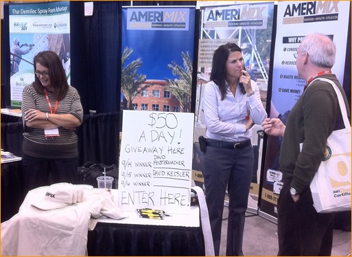 Traffic at the Amerimix booth was steady throughout the show.