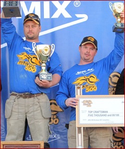 Shown are BRICKLAYER 500 winner Leif Reints and Top Craftsman Scott Tuttle.