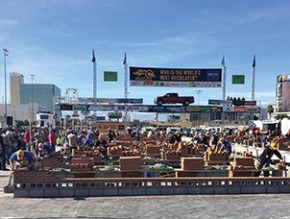 And they’re off! The BRICKLAYER 500 took place during Masonry Madness Day.