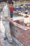 Jason Salvas participating in the 2007 National Masonry Contest, held in conjunction with the SkillsUSA National Leadership Conference.