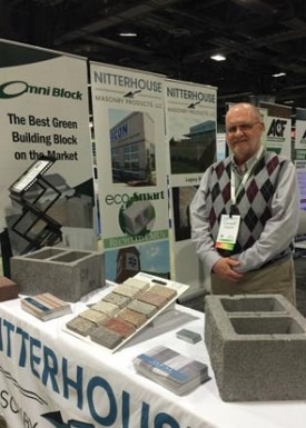The Nitterhouse booth was the place to be as it was home to several other companies and their products as well. Shown is Al Holmquist.