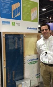 CertainTeed’s Ted Winslow educated booth visitors throughout the week.