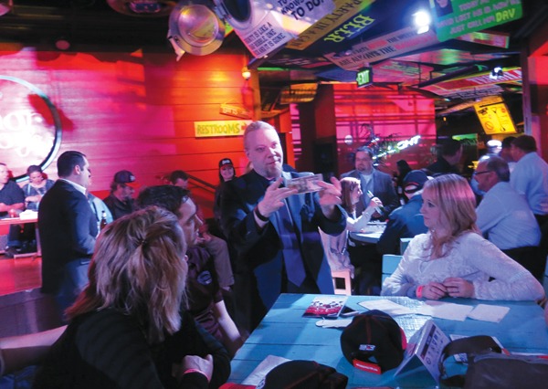 A magician kept guests entertained during MCAA’s South of 40 event, which was held at Señor Frogs.