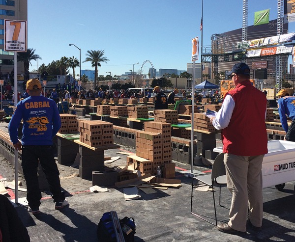 In the Toughest Tender, top mason tenders compete for the fastest time setting up their BRICKLAYER 500 workstation.