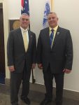 Rep. Brad Wenstrup (R-OH, left) took time out of his day to meet with MCAA member John Jacob (right) on Wednesday, 18 May.
